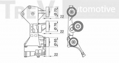 TREVI AUTOMOTIVE ta1815 -  Натяжная планка, поликлиновой ремень